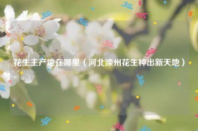 ​花生主产地在哪里（河北滦州花生种出新天地）