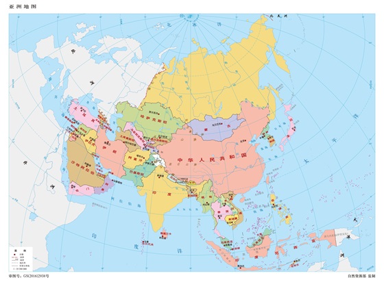 七大洲高清地图（按面积排列）