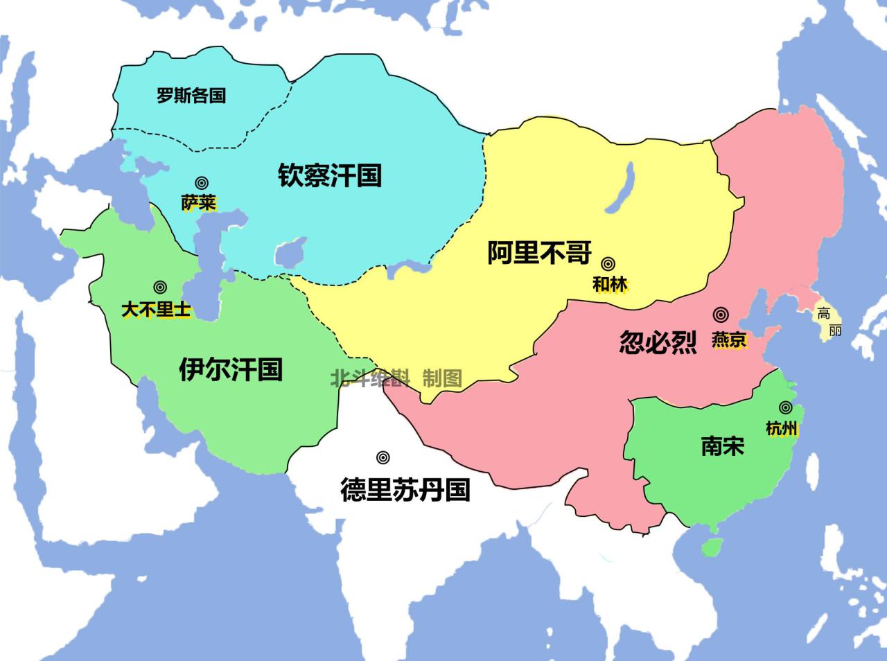 成吉思汗打的天下地图（蒙古帝国的扩张历程）-