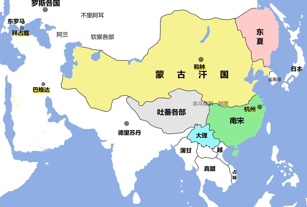 成吉思汗打的天下地图（蒙古帝国的扩张历程）-