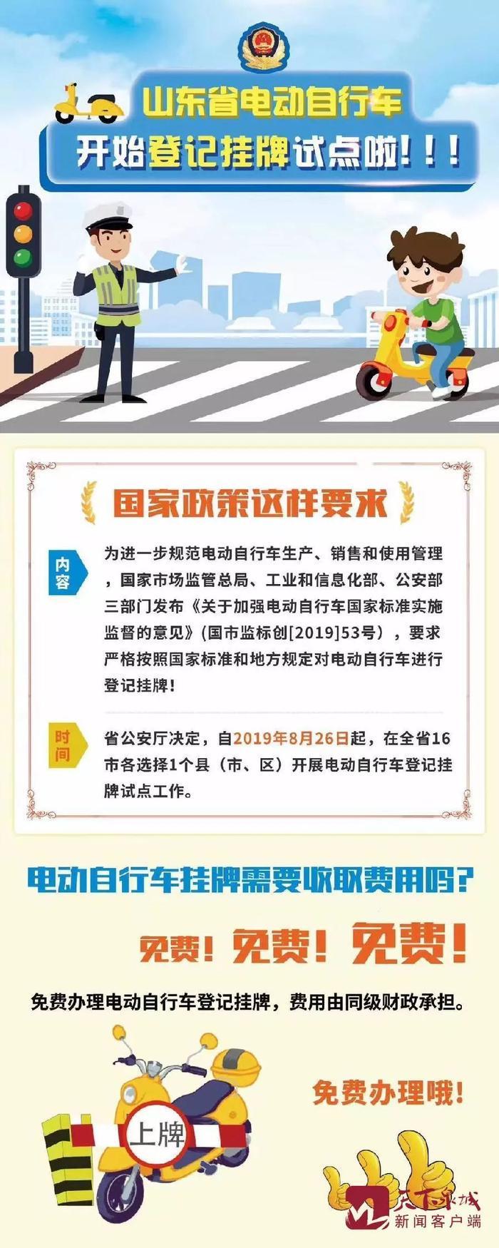 济南开始免费给电动自行车挂牌！号牌长这样！怎么挂牌看这里！