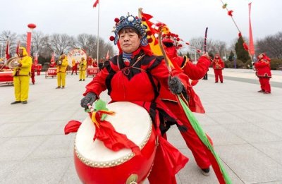 ​河南安阳：击鼓贺新春 喜迎元宵节