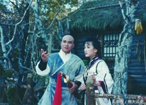 1991版《雪山飞狐》幕后照，龚慈恩饰演的程灵素是第一美女